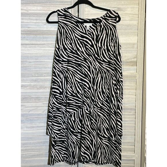Susan Graver SP Animal Stripe Dress - Picture 2 of 13